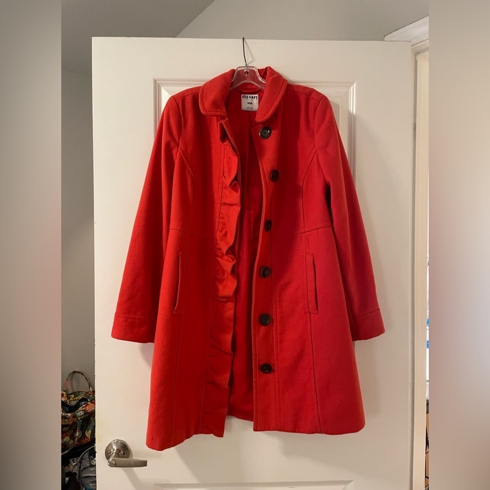 Old Navy Red Pea Coat